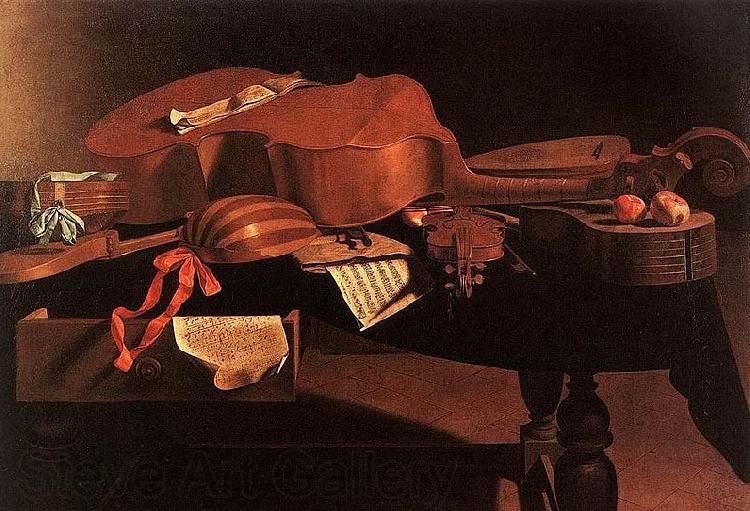Evaristo Baschenis Musical Instruments Germany oil painting art